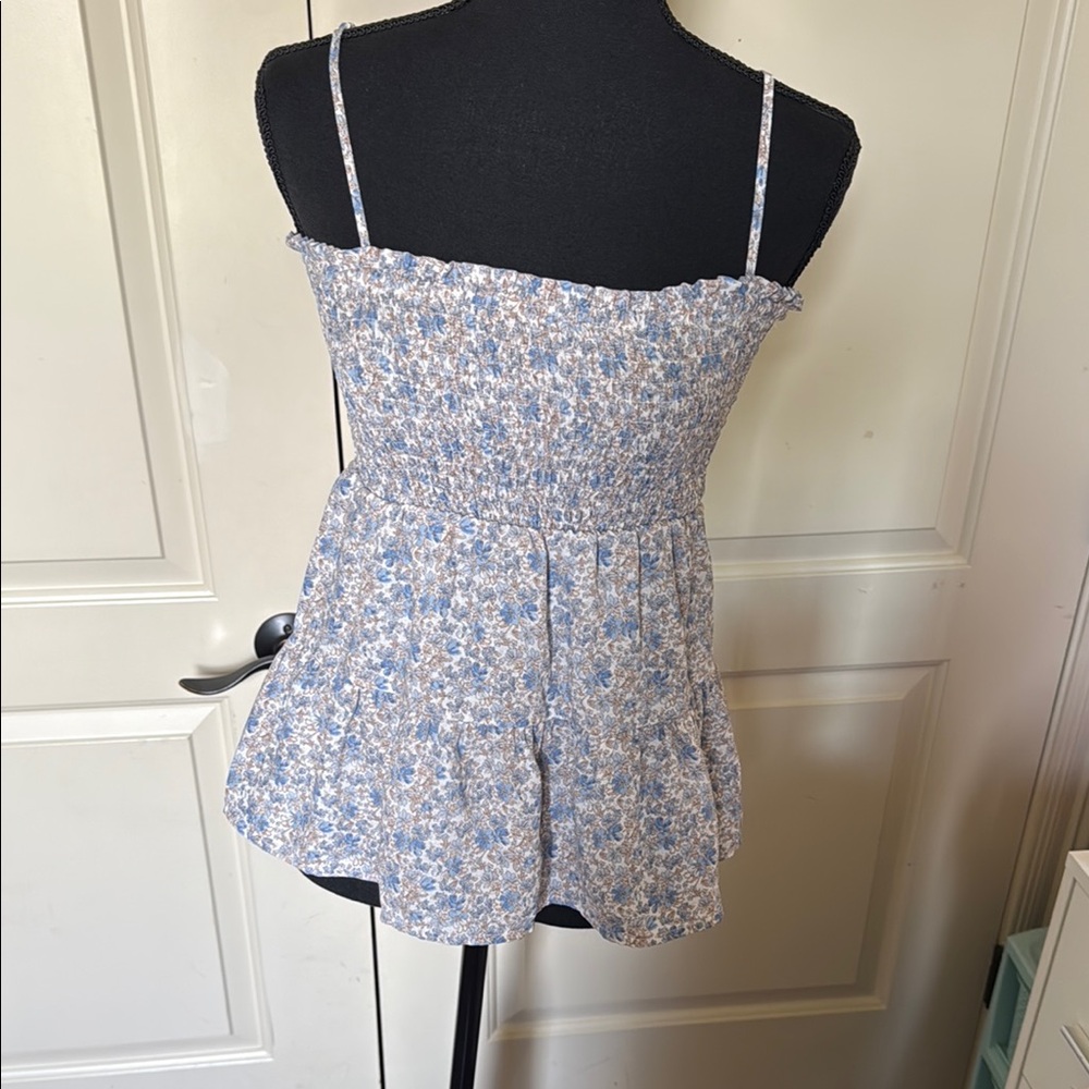 Floral Blue Women's Top